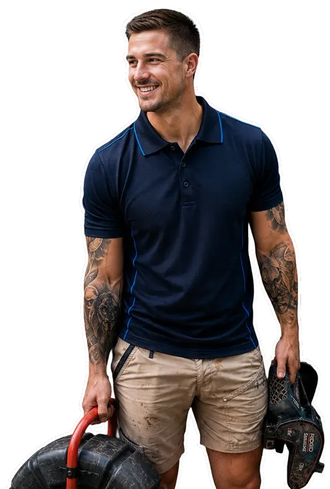 A licensed Penrith plumber with his tools